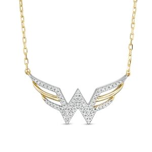 Wonder woman gold and diamond necklace